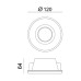 Χωνευτό Σποτ γυψοσανίδας Zoe μονόφωτο 1xGU10 από γύψο στρόγγυλο Ø120 σε χρώμα λευκό Aca | G90021C